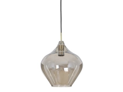 Závesná lampa Ø27x29,5 cm RAKEL antický bronz+údená