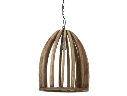 Závesná lampa Ø47x56 cm HARANKA drevo tmavohnedá