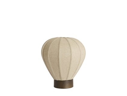 Stolová lampa Ø35x36 cm KYZO potlač dreva hnedá+ľanová prírodná