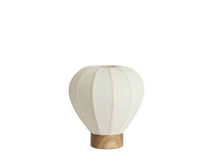 Stolová lampa Ø35x36 cm KYZO potlač dreva prírodná+ľanová krémová