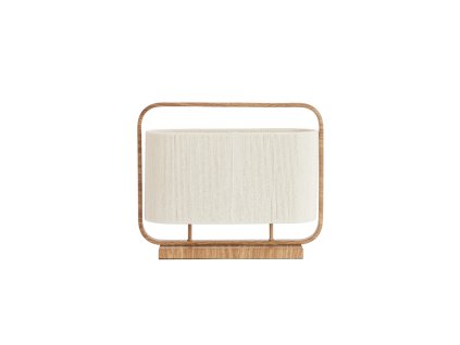 Stolová lampa 45x15x37,5 cm LECCE potlač dreva prírodná + lano krémová