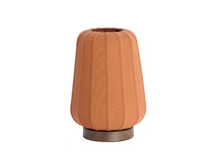 Stolová lampa Ø30x41,5 cm BIBIA potlač dreva tmavohnedá+terara