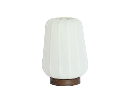 Stolová lampa Ø30x41,5 cm BIBIA drevená potlač tmavohnedá+biela