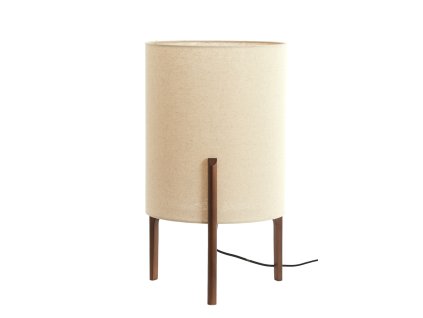 Stolová lampa Ø35x58 cm LITTO tmavohnedá+ľanová prírodná