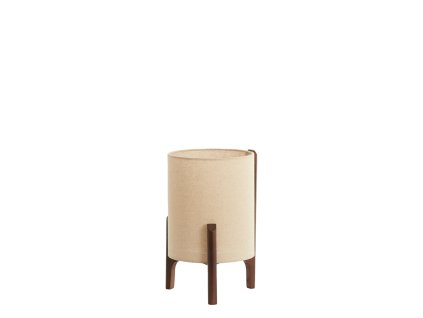 Stolová lampa Ø22x33 cm LITTO tmavohnedá+ľanová prírodná