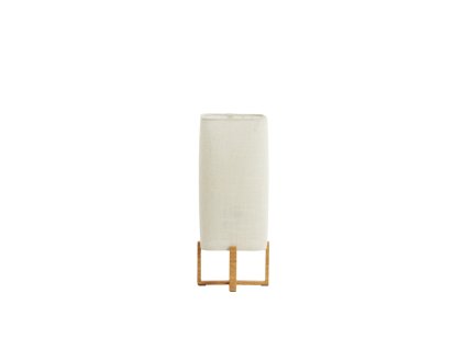 Stolová lampa 16,5x16,5x39 cm WYN potlač dreva prírodná+ľanová krémová