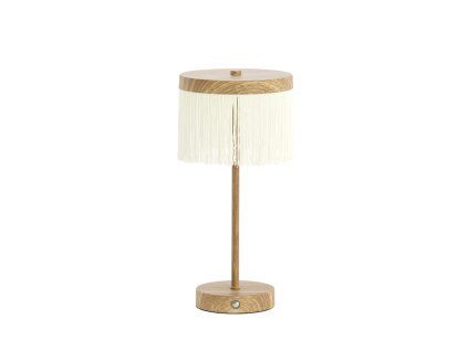 Stolová lampa LED Ø17x35 cm DINY potlač dreva+krémová