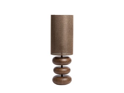 Stolová lampa Ø22x67,5 cm DANIALO drevená potlač d hnedá+d hnedá