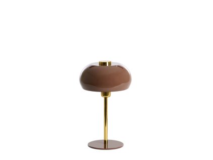 Stolová lampa Ø22x34 cm SURIN lesklá tmavohnedá+zlatá