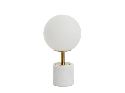 Stolová lampa Ø20x35 cm MEDINA antický bronz + matné biele sklo