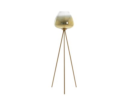 Stojanová lampa s trojnožkou Ø42x146 cm MAYSON sklo zlatá-číra+zlatá