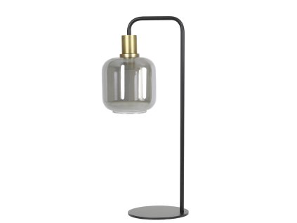 Stolová lampa 27x18x58 cm LEKAR antický bronz + dymové sklo