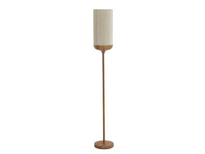 Stojaca lampa Ø23x159 cm DANIA potlač dreva prírodná + lano krémová