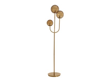 Stojaca lampa 3L E14 38x20x162 cm MAGDALA sklo hnedá+zlatá