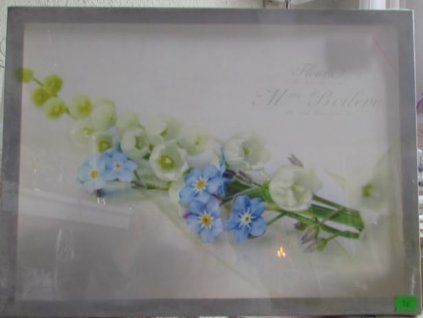 potla na platno letnych kvetov 46x34cm 8199