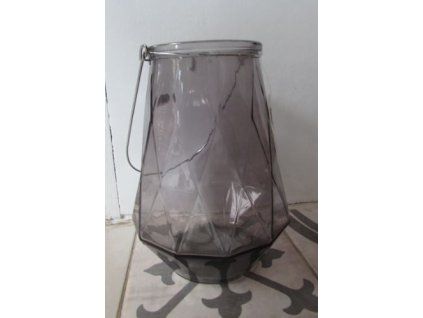 lucerna sklo a seda v 24 cm 14943