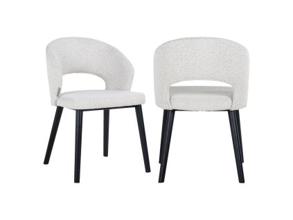 Jedálenská stolička Savoy white bouclé