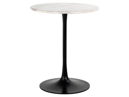 Bistro stolík Carlten čierny/biely 65Ø