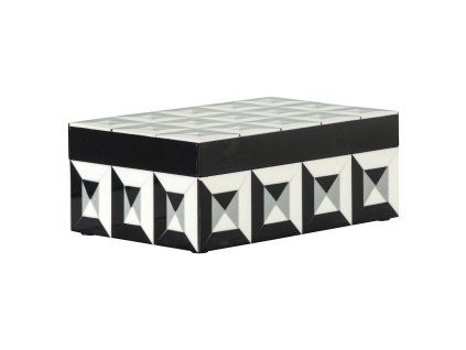 Úložný box Licia čierna/biela