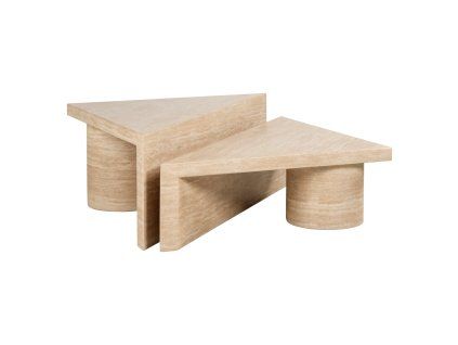 Konferenčný stolík Fictus béžový (Sada 2 ks)