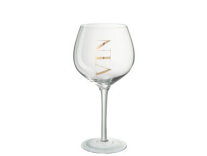 Set VIN 6 ks pohárov na červené víno so zlatým nápisom
