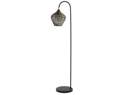 Stojaca lampa 35x30x160 cm ALVARO antický bronz + matná čierna