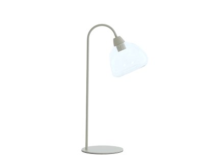 Stolová lampa 31,5x20x61 cm BISHO sklo číre+krémové