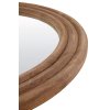 Zrkadlo Ø100x4 cm FLORION drevo hnedé