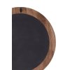Zrkadlo Ø100x4 cm FLORION drevo hnedé