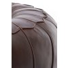 Taburet Ø58x32 cm CALIMA koža tmavohnedá