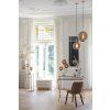 Taburet 80x40x45 cm LYALL plyšový krémový+zlatý