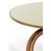 Konferenčný stolík Ø76x40 cm MELLO lesklý hnedý bronz + sklo taupe