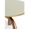 Konferenčný stolík Ø76x40 cm MELLO lesklý hnedý bronz + sklo taupe