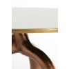 Konferenčný stolík Ø76x40 cm MELLO lesklý hnedý bronz + sklo taupe