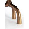 Konferenčný stolík Ø76x40 cm MELLO lesklý hnedý bronz + sklo taupe