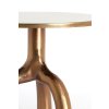 Príručný stolík Ø50,5x45,5 cm MELLO lesklý hnedý bronz + sklo taupe