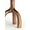 Príručný stolík Ø50,5x45,5 cm MELLO lesklý hnedý bronz + sklo taupe