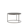 Konferenčný stolík S/2 Ø61x37+Ø76x41 cm TALCA tmavohnedý
