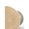 Príručný stolík Ø29x43 cm YNEZ travertín pieskový+antický bronz
