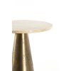 Príručný stolík Ø36x51 cm YNEZ travertín pieskový+antický bronz