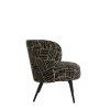 Stolička 68x67x72 cm DIEYDA čierno-biela+čierna