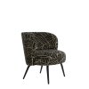 Stolička 68x67x72 cm DIEYDA čierno-biela+čierna