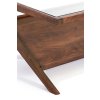 Konferenčný stolík 112x70x41 cm YUKI akáciové drevo tmavohnedé + sklo