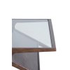 Konferenčný stolík 112x70x41 cm YUKI mangové drevo čokoládovo hnedá + sklo