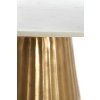 Stôl Ø100x78 cm LEYDA mramor biely-antický bronz