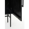 Skrinka 120x40x180 cm ABAGE drevo čierna