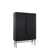 Skrinka 120x40x180 cm ABAGE drevo čierna