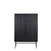 Skrinka 120x40x180 cm ABAGE drevo čierna