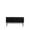 Skrinka 150x40x80 cm ABAGE drevo čierna