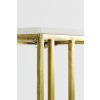 Príručný stolík 41x31x66 cm ROSHAN biely mramor + antický bronz